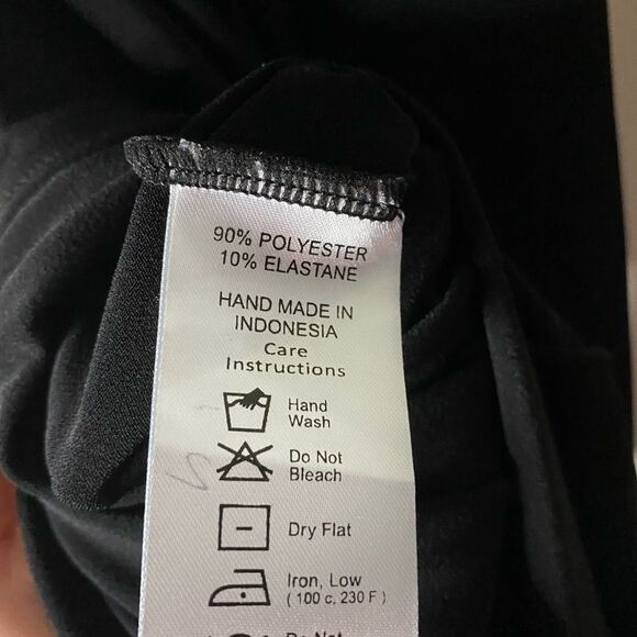 Motel Black Scrunched Tie Bust Mini Dress Size S - Picture 6 of 7